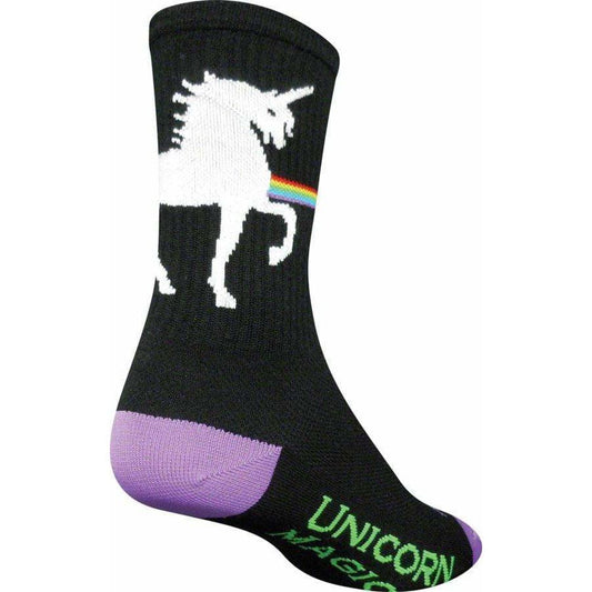 SockGuy Crew Unicorn Magic Cycling Socks - 6 inch