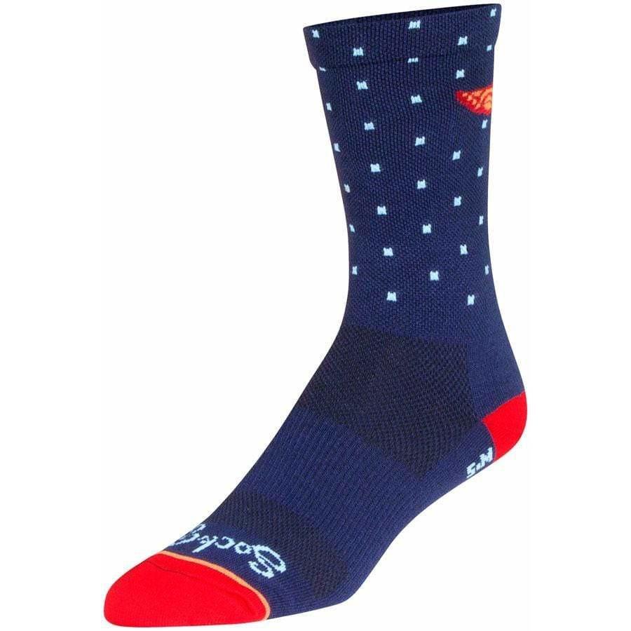 SockGuy Ray Crew Cycling Socks - 6 inch