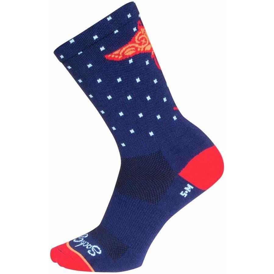 SockGuy Ray Crew Cycling Socks - 6 inch