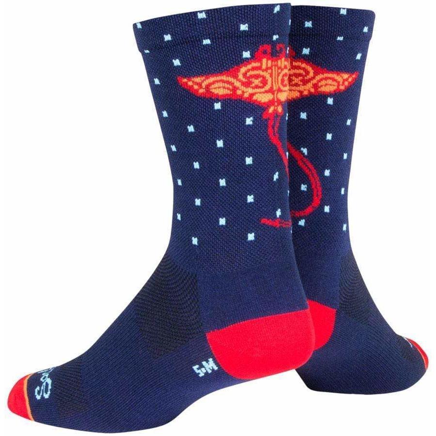 SockGuy Ray Crew Cycling Socks - 6 inch