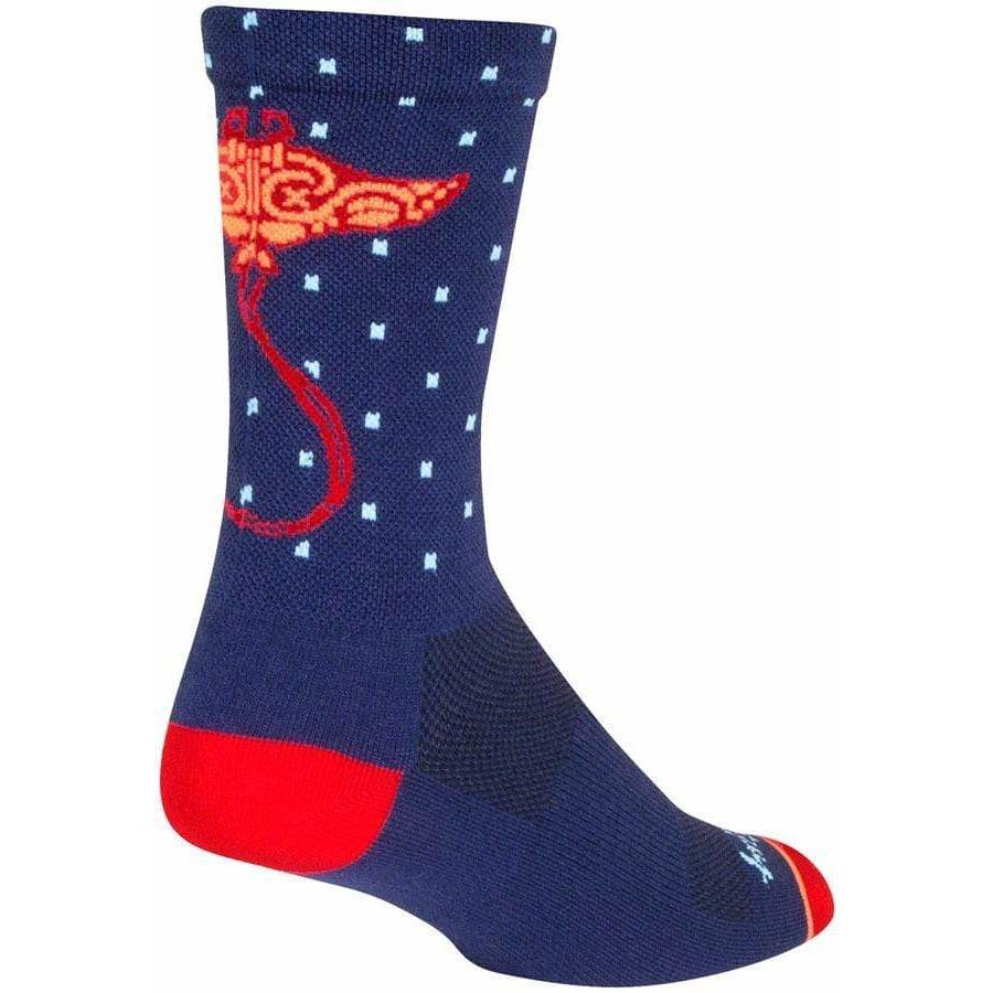 SockGuy Ray Crew Cycling Socks - 6 inch