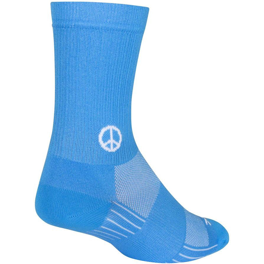 SockGuy SGX Peace Now Bike Socks - 6 inch