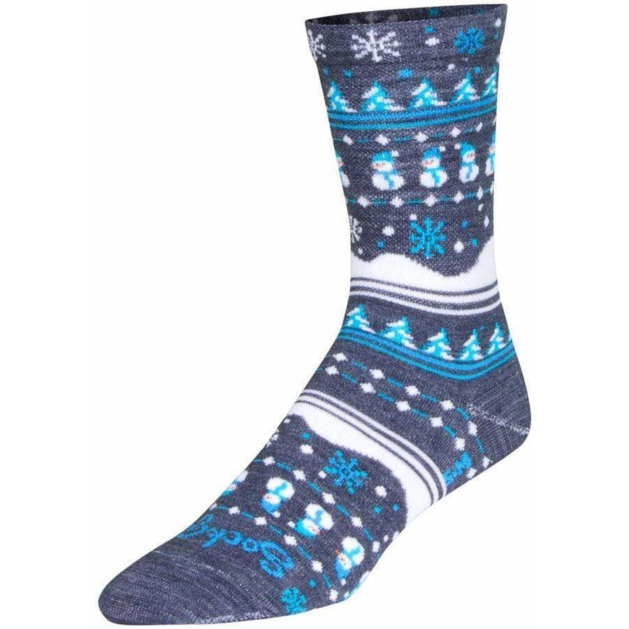 SockGuy Winter Sweater Wool Bike Socks - 6 inch