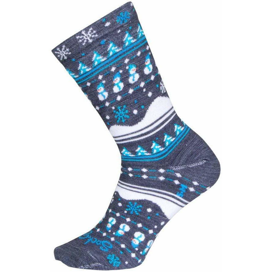 SockGuy Winter Sweater Wool Bike Socks - 6 inch