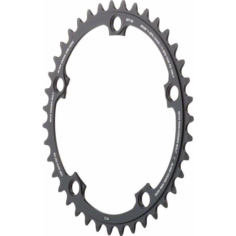 SRAM 11-Speed 39T 130mm BCD YAW Chainring, Use with 53T - Chainrings - Bicycle Warehouse