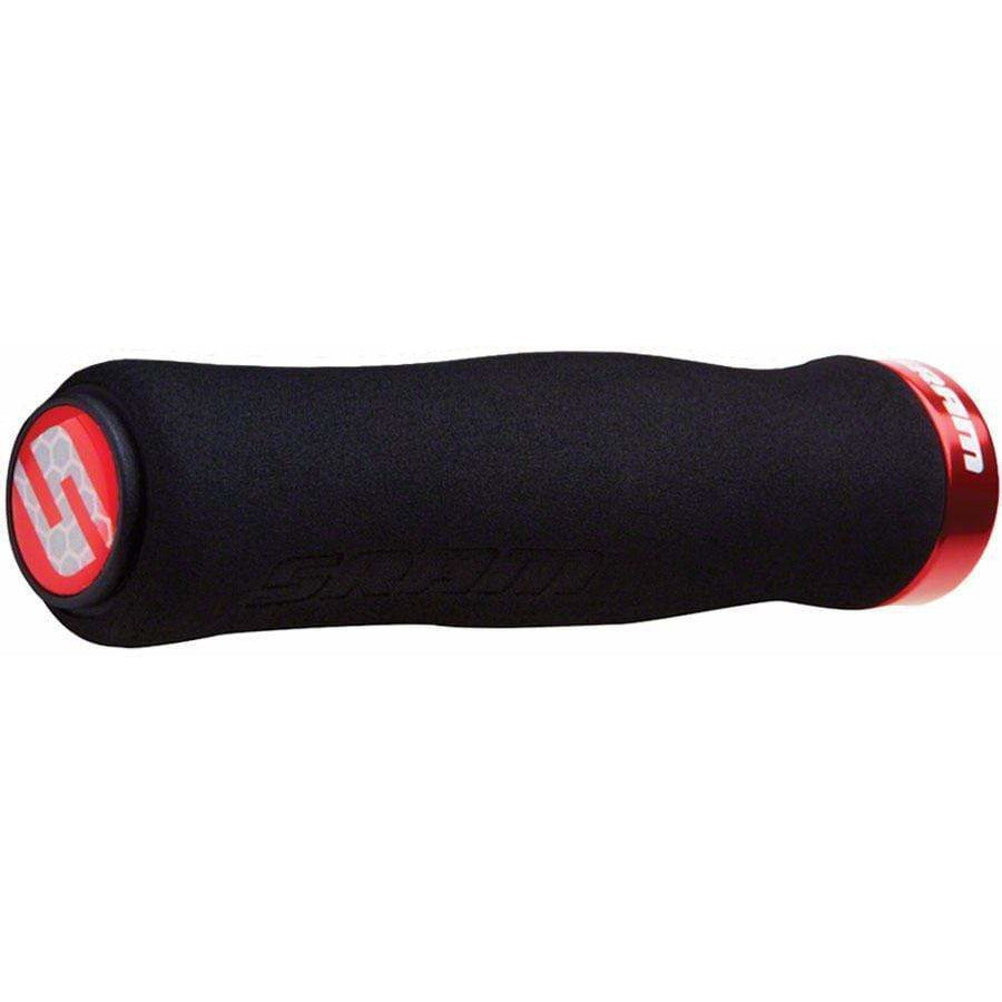 SRAM Foam Contour Bike Handlebar Grips - Black/Red, Lock-On