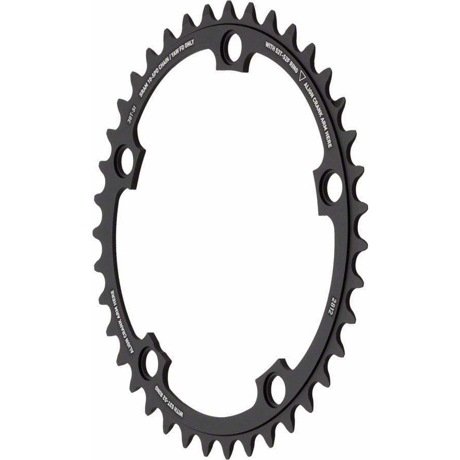 SRAM Red Yaw 39T 10-Speed Hidden Bolt Chainring, Use with 53T - Chainrings - Bicycle Warehouse