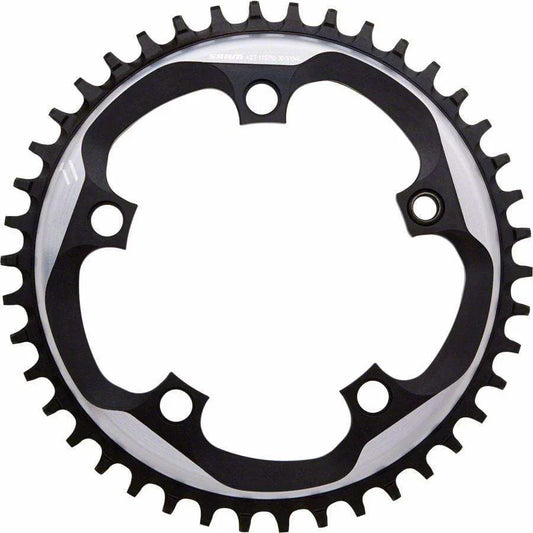 SRAM X-Sync Chainring 42 Teeth 110mm BCD Polished Grey/Matte Black, Includes Bolt and Nut for Hidden Position Hole