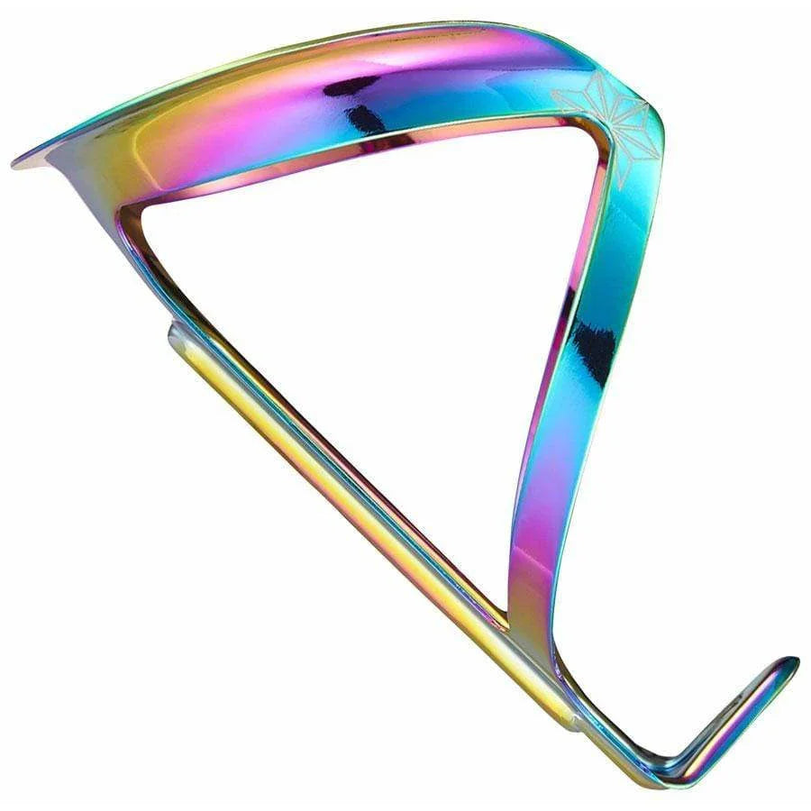 Supacaz Fly Bike Water Bottle Cage Ano: Aluminum, Oil Slick
