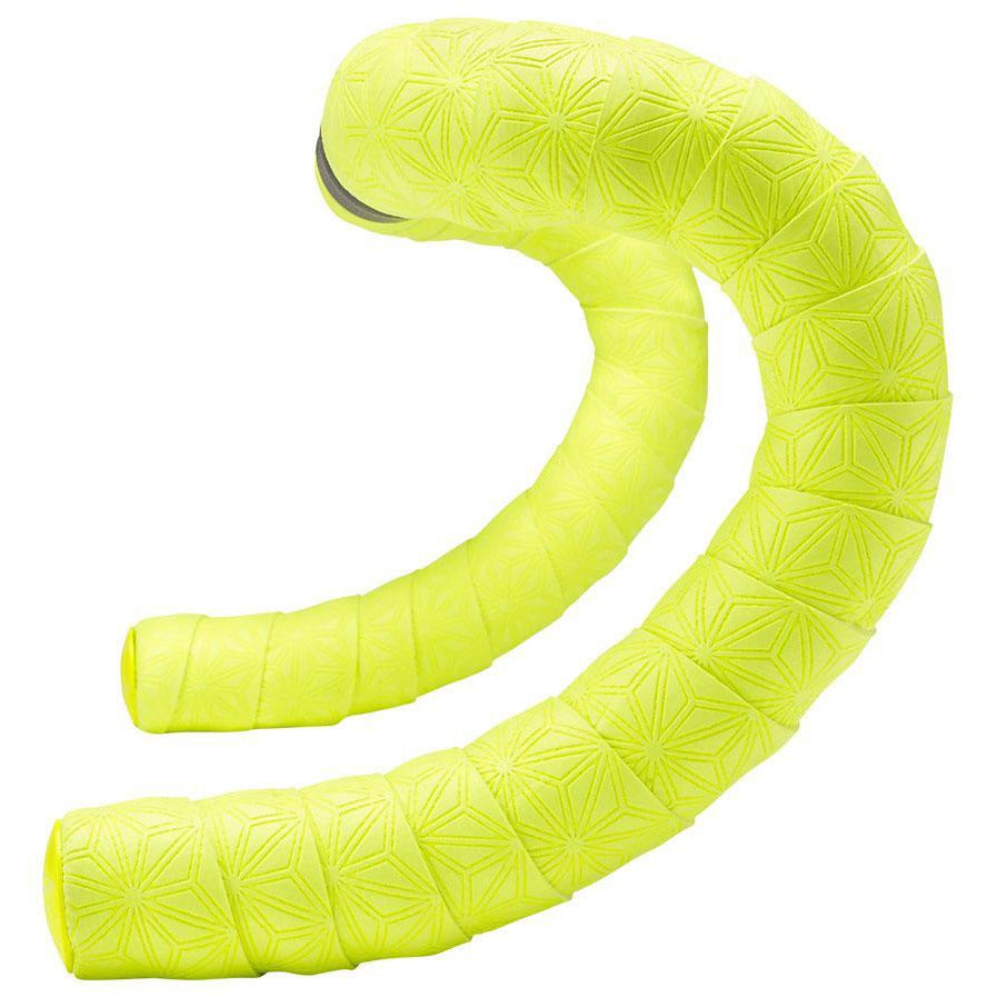 Supacaz Super Sticky Kush TruNeon Bar Tape: Neon Yellow with Neon Yellow Plugs