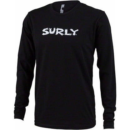 Surly Logo Long Sleeve T-Shirt: Black/White
