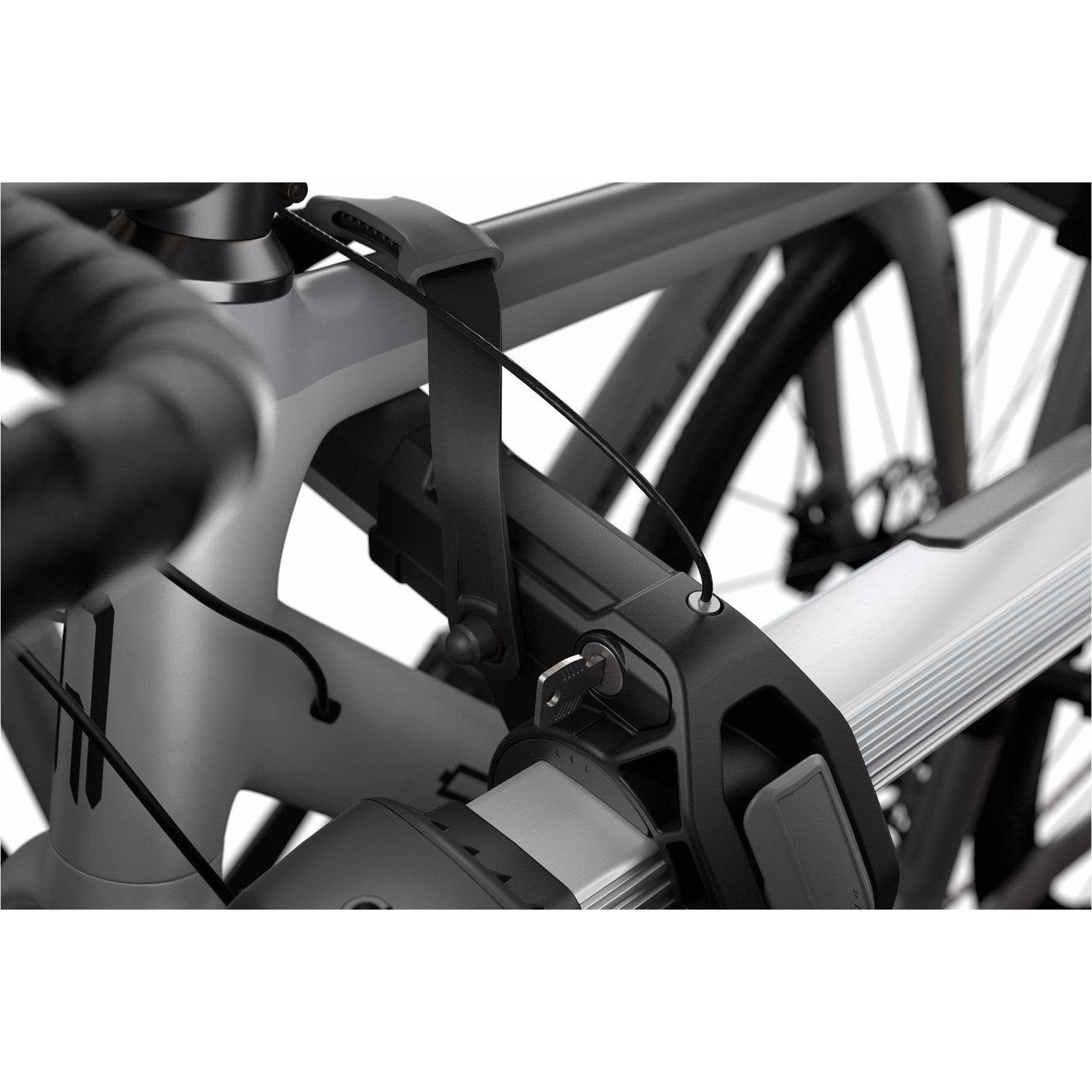 Carbon bike on hanging bike rack hot sale