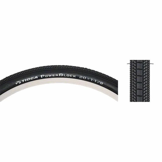 Tioga PowerBlock S-Spec Bike Tire: 20x1-1/8 Folding Bead