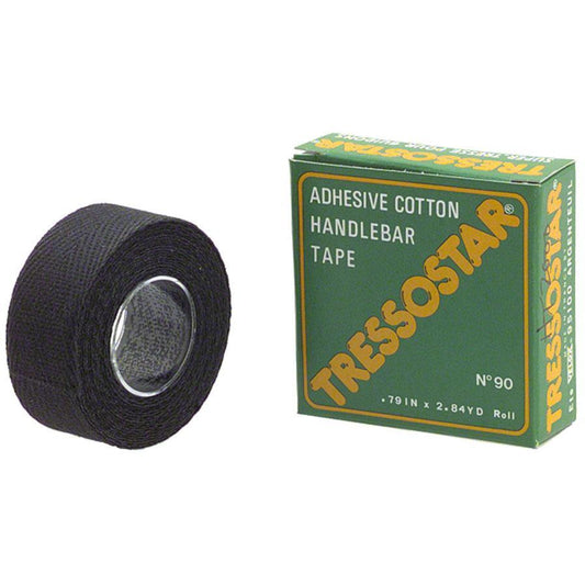 Tressostar Cotton Bike Handlebar Tape - Black , Box of 10