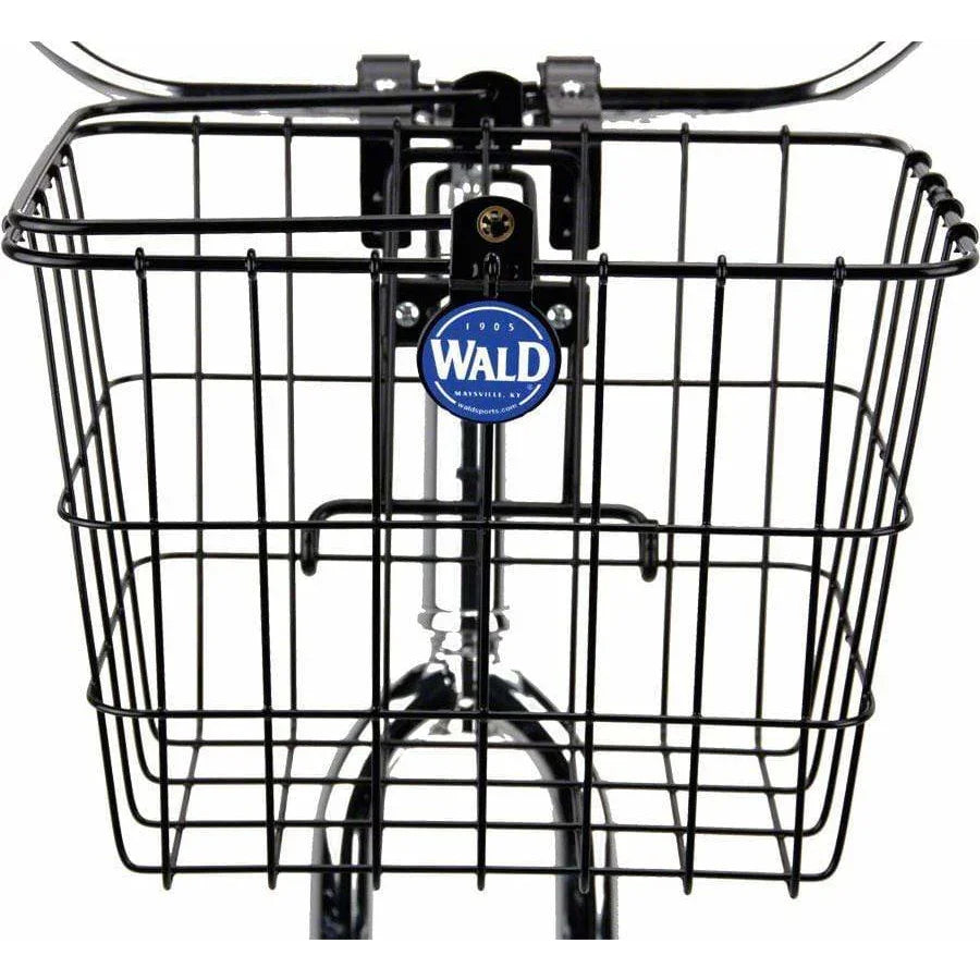 Wald 3114 Front Quick Release Basket with Bolt-On Mount: Gloss Black