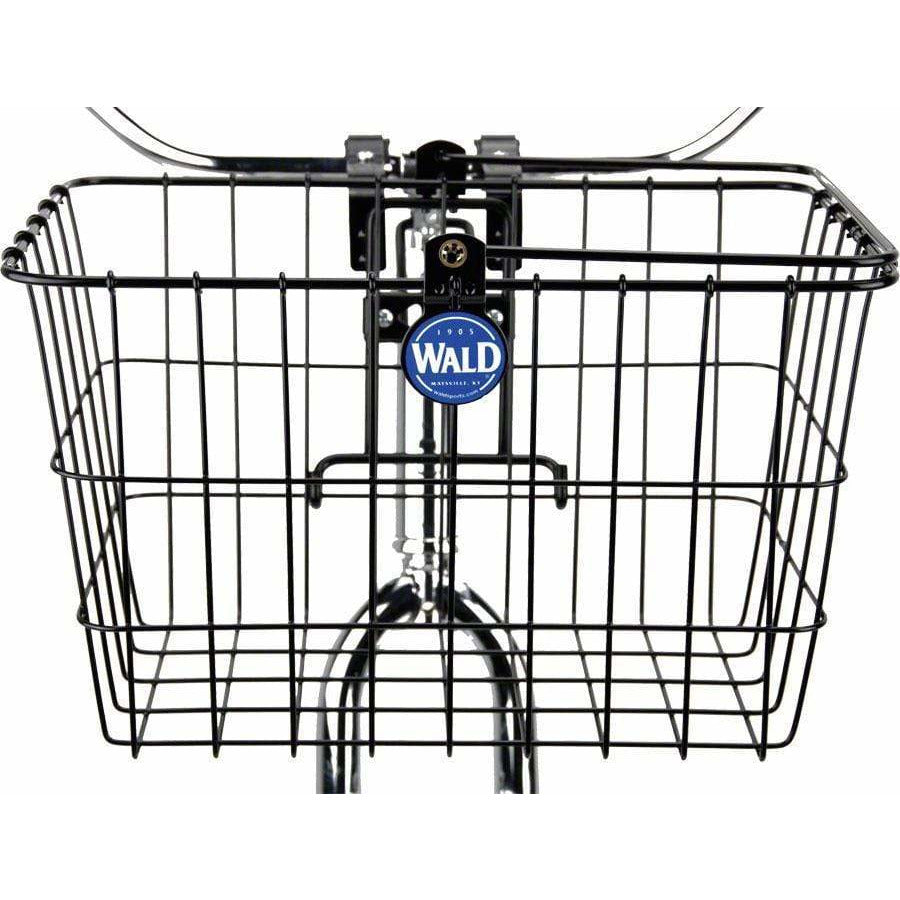 Wald 3133 Front Quick Release Basket with Bolt-On Mount: Gloss Black