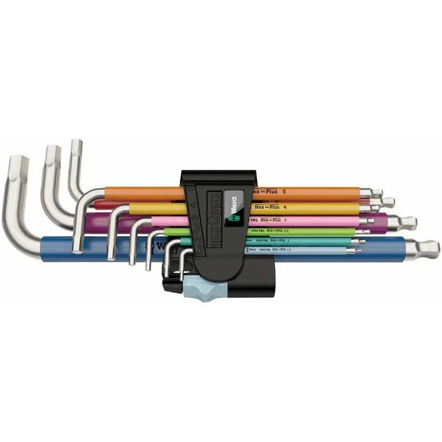 fahrradwerkzeug wera Wera 3950/9 Hex Plus L Key Hex Wrench Set Metric Stainless
