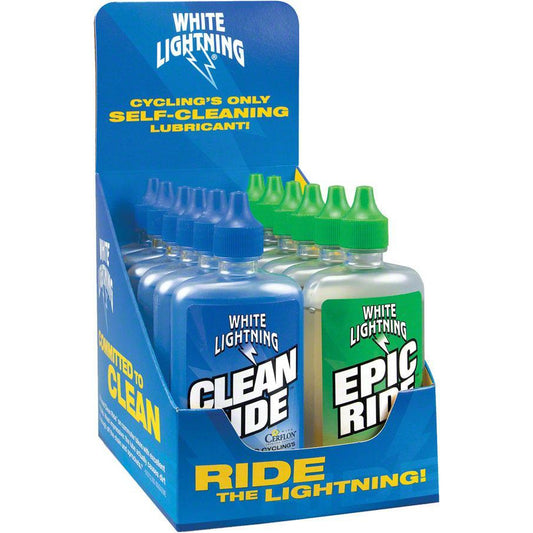 White Lightning Clean Ride and Epic Ride Bike Chain Lube - 4 fl oz, Drip, Box of 12
