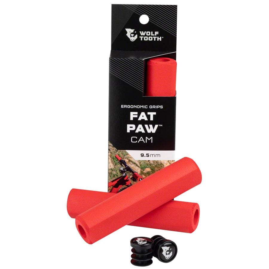 Wolf Tooth Fat Paw Cam Bike Handlebar Grips - Red