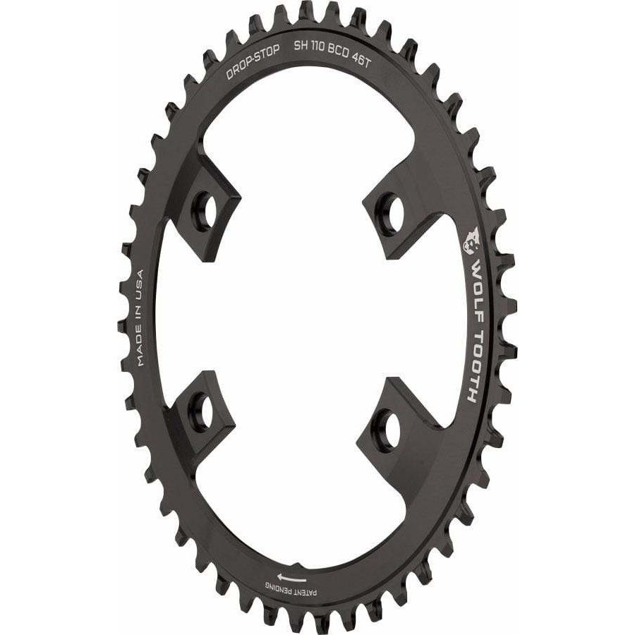 Wolf Tooth Shimano 110 Asymmetric BCD Chainring , 4-Bolt, Drop-Stop, For Shimano Cranks