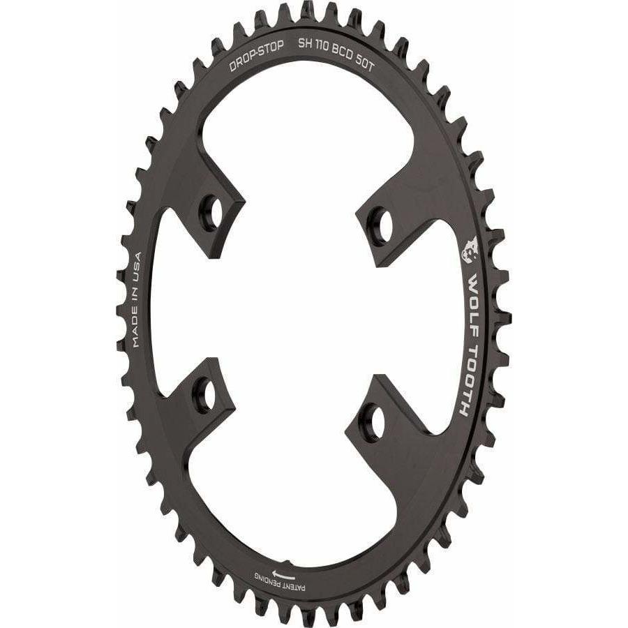 Wolf Tooth Shimano 110 Asymmetric BCD Chainring , 4-Bolt, Drop-Stop, For Shimano Cranks