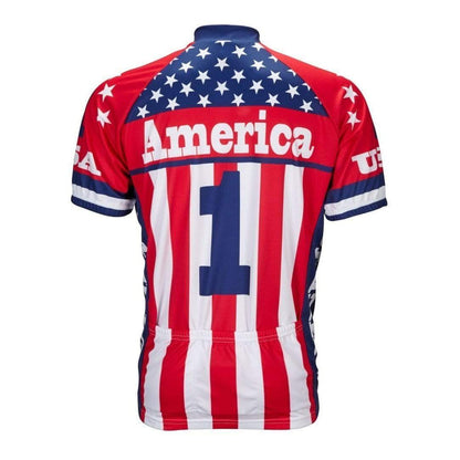 World Jerseys Men's America One Road Bike Jersey