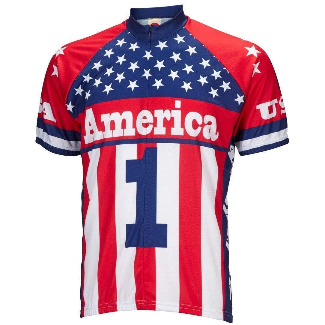 World Jerseys Men's America One Road Bike Jersey