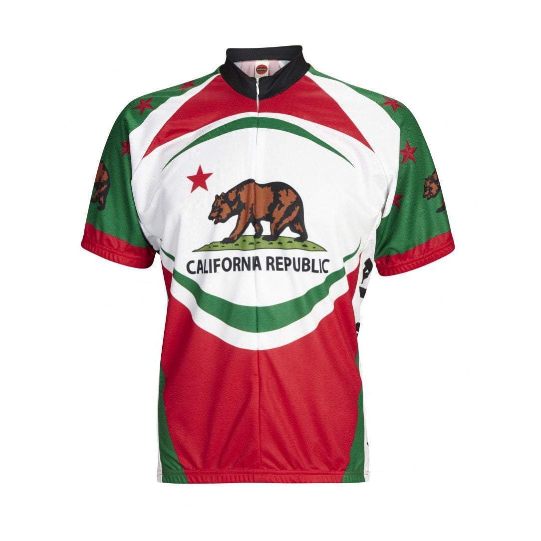 World Jerseys Men's California Bear Road Bike Jersey