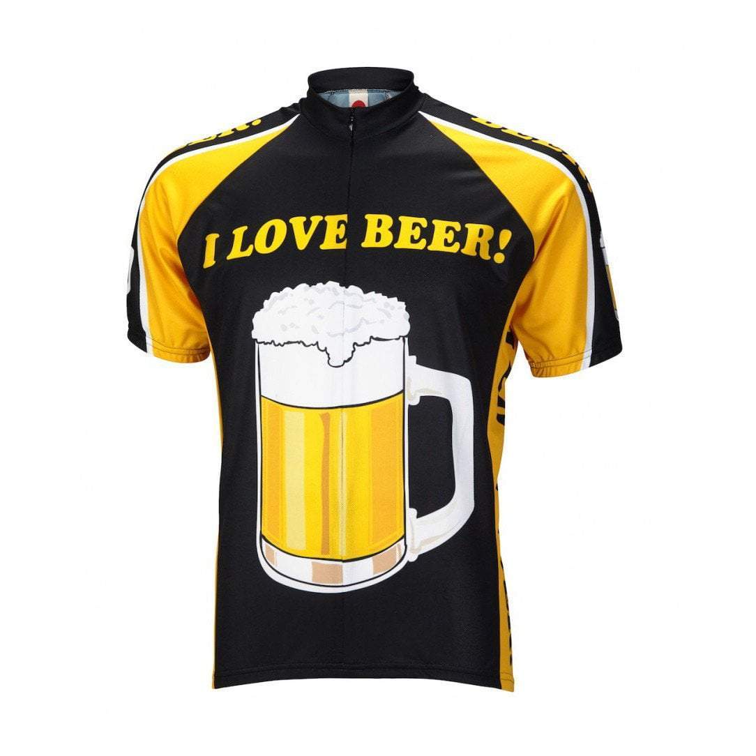 World Jerseys Men's I Love Beer Road Bike Jersey