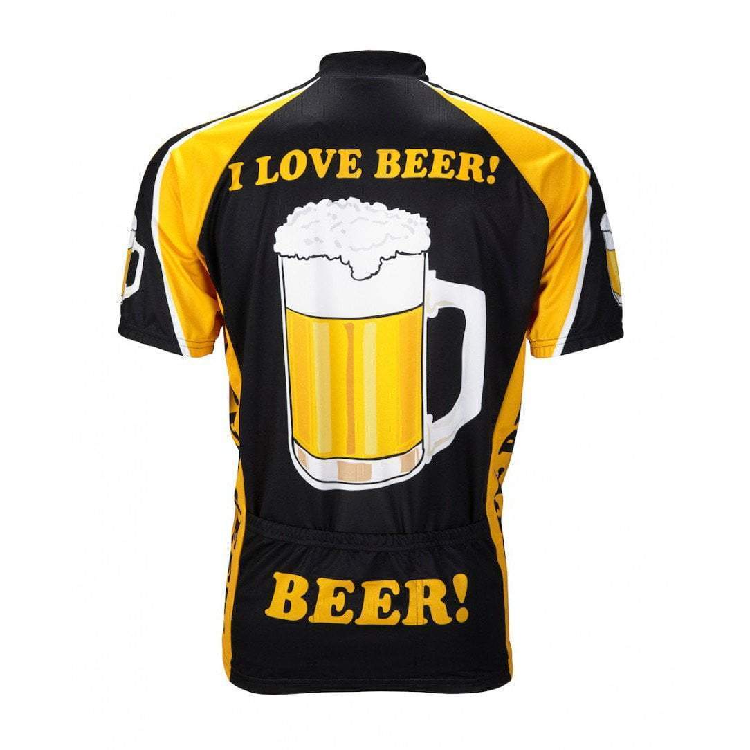 World Jerseys Men's I Love Beer Road Bike Jersey