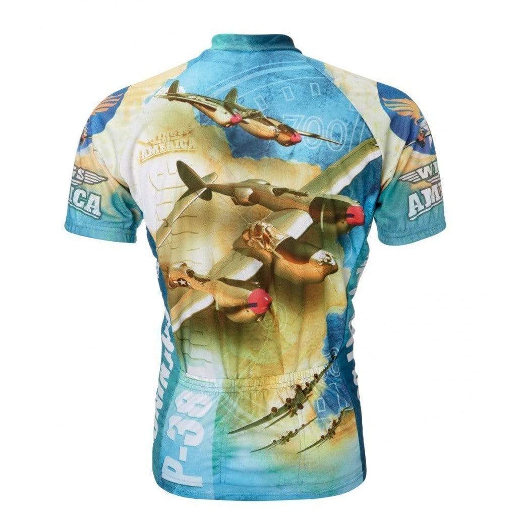 World Jerseys Men's P-38 Lightning Road Bike Jersey