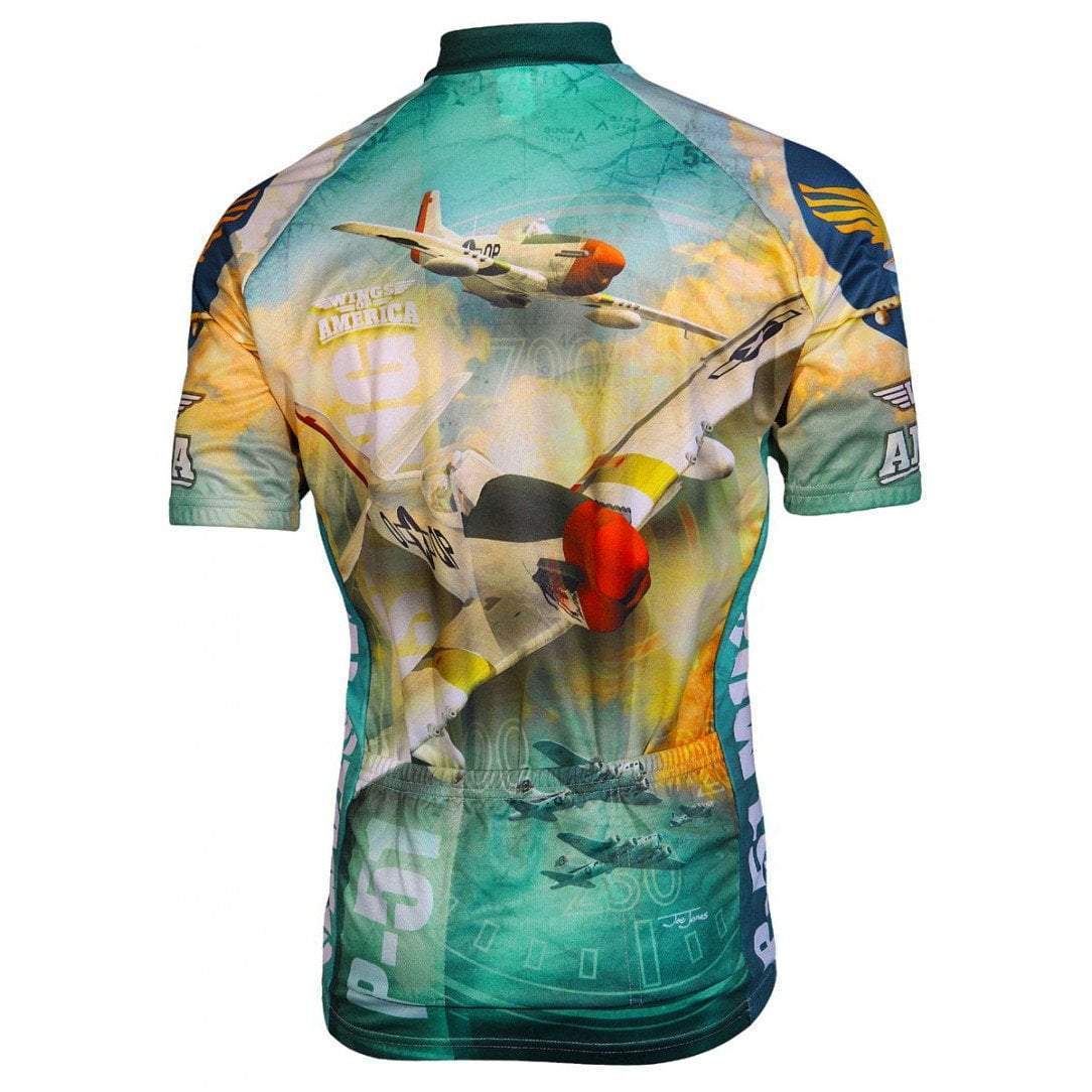 World Jerseys Men's P-51 Mustang Road Bike Jersey