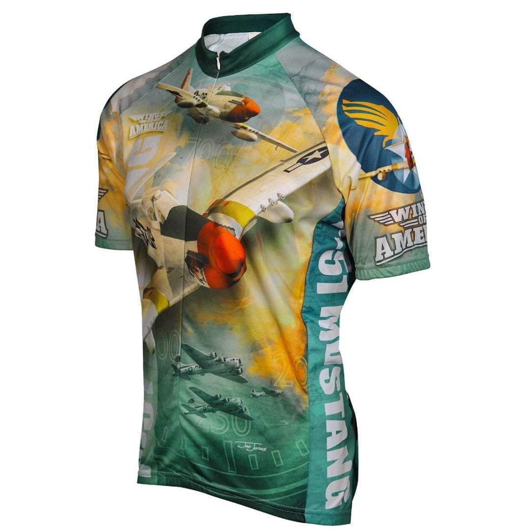 World Jerseys Men's P-51 Mustang Road Bike Jersey