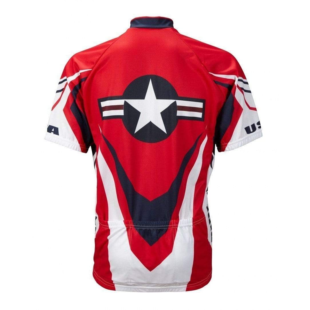 World Jerseys Men's USA Ride Free Road Bike Jersey