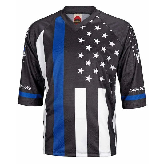 World Jerseys Thin Blue Line Men's Mountain Bike Jersey