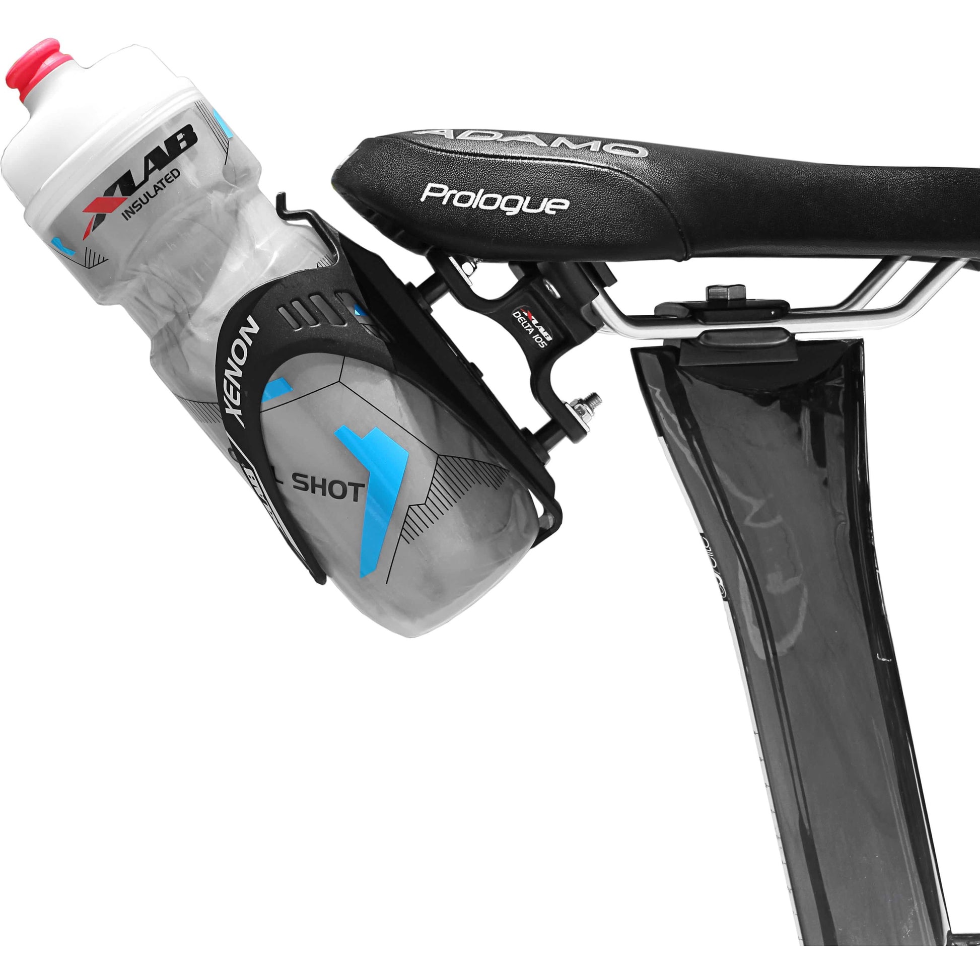 XLAB Delta 105 Saddle Mounted Single Bike Water Bottle Carrier System